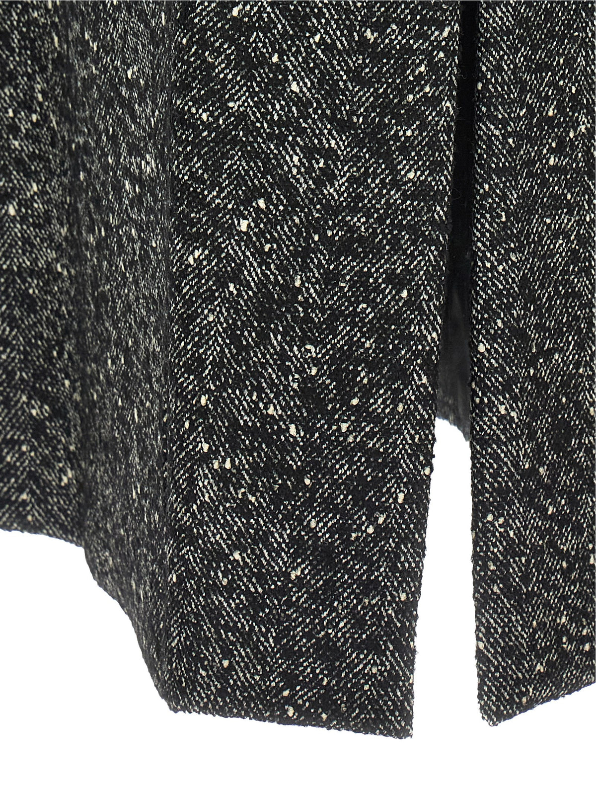 Max Mara Studio Eroso Bicolor Virgin Wool Tweed Coat