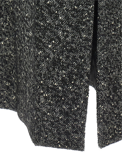 Max Mara Studio Eroso Bicolor Virgin Wool Tweed Coat