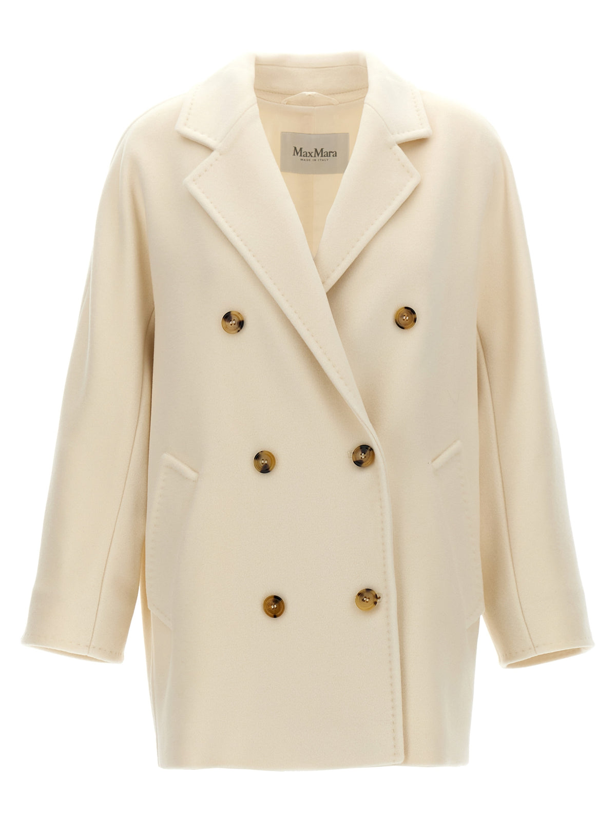 Max Mara 101801 Icon White Virgin Wool-Cashmere Coat