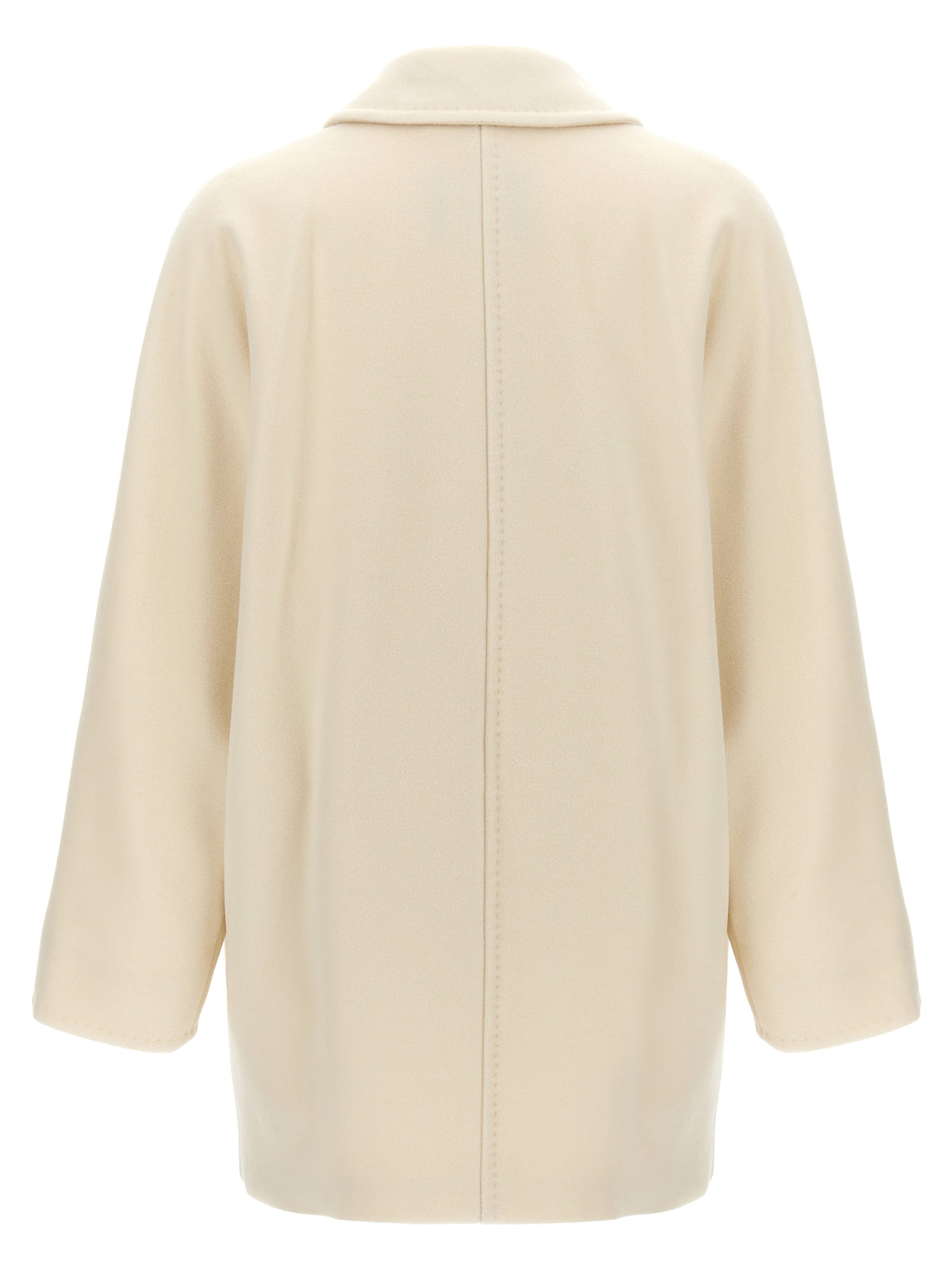 Max Mara 101801 Icon White Virgin Wool-Cashmere Coat