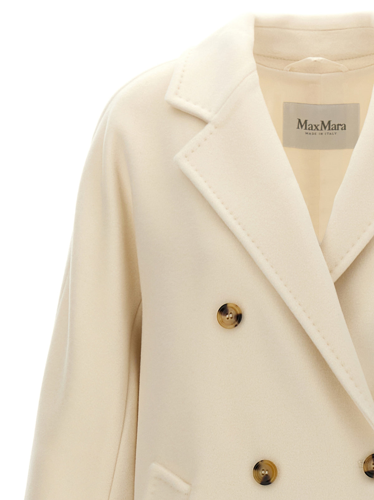 Max Mara 101801 Icon White Virgin Wool-Cashmere Coat