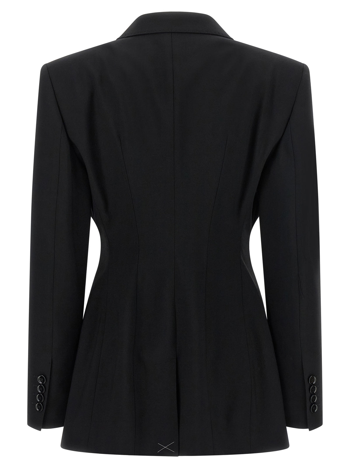 Dolce & Gabbana Black Hourglass Stretch Wool Blazer