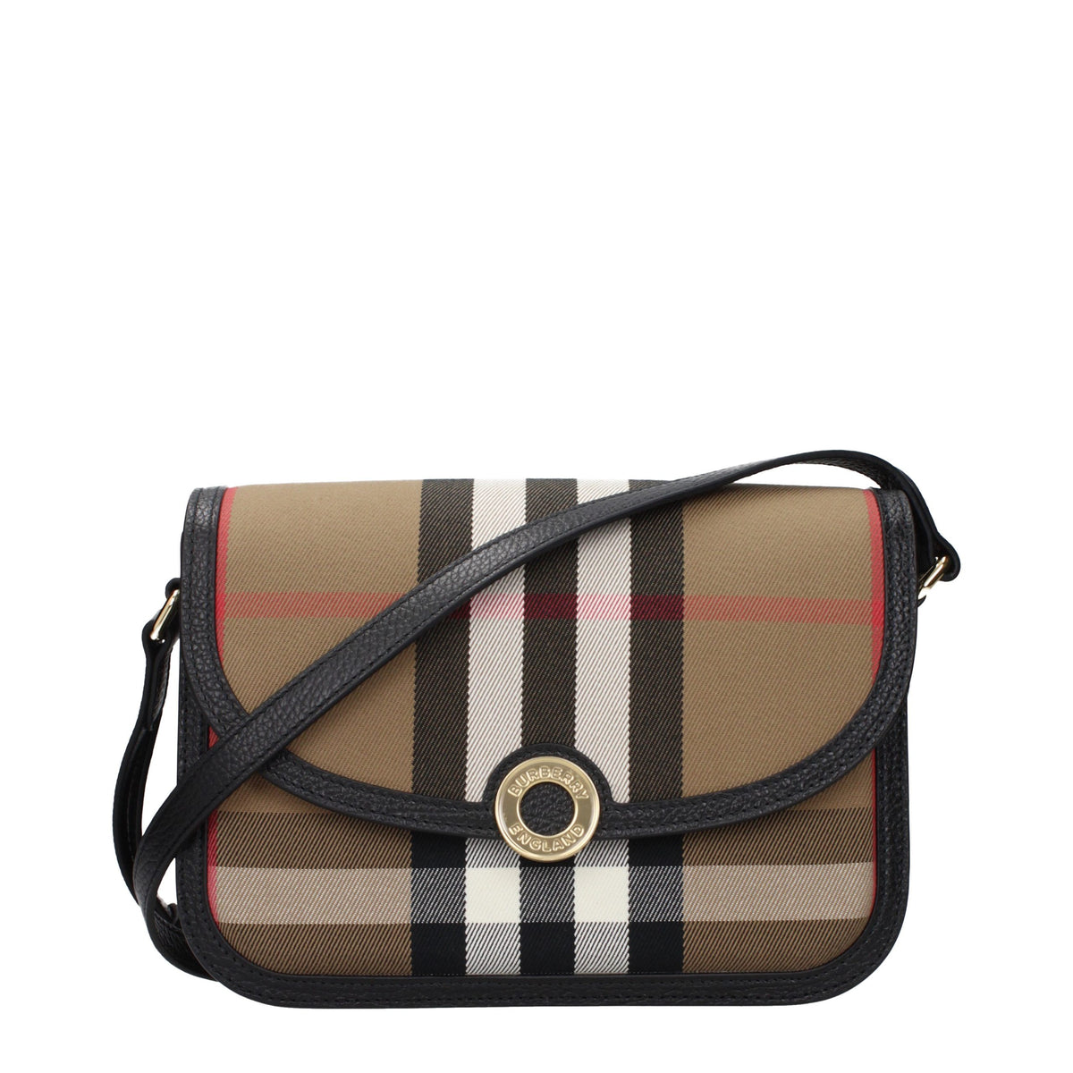 Brown Fabric Crossbody Bag