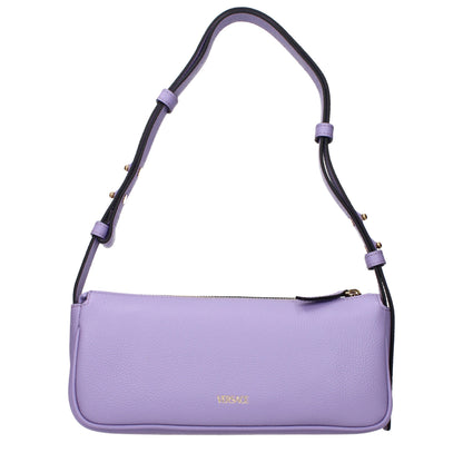 Purple Leather Shoulder Bag