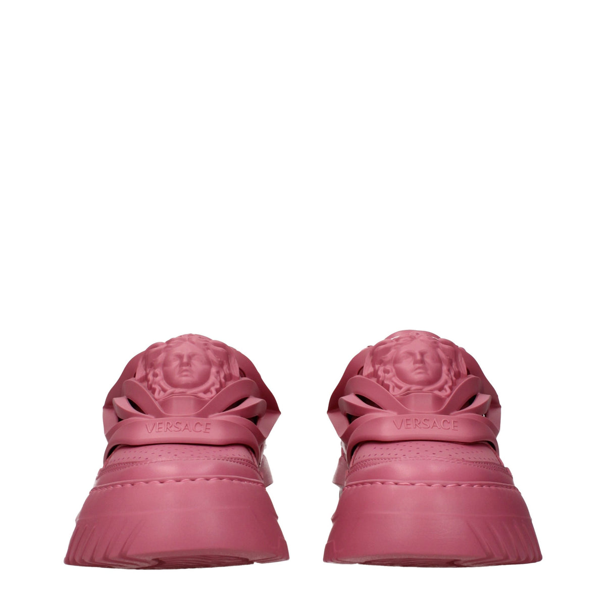 Pink Leather Chunky Sneakers