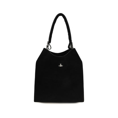 Black Suede Leather Shoulder Bag