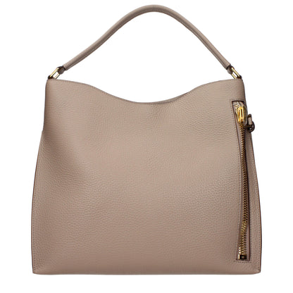 Beige Leather Handbag