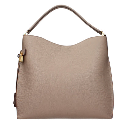 Beige Leather Handbag