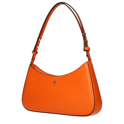 Orange Leather Shoulder Bag