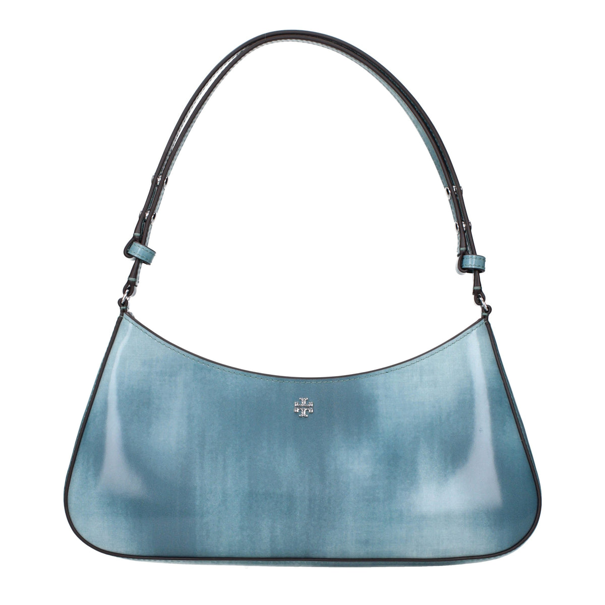 Blue Leather Shoulder Bag