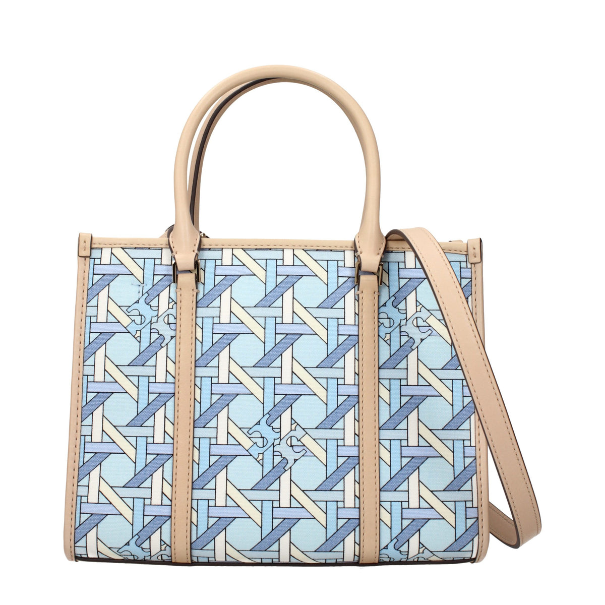 Light Blue Fabric Handbag