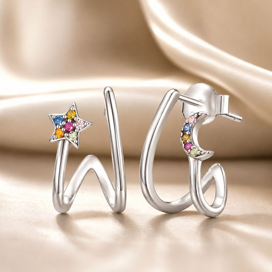 Sterling Silver Pavé Cubic Zirconia Post Earrings