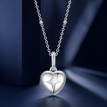 Sterling Silver White Gold Plated Pendant Necklace