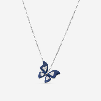 LUGANO - 18K White Gold Kite Diamond Necklace (Gross: 6.7gr.; DIA: 0.37ct. twd.) - 1339642
