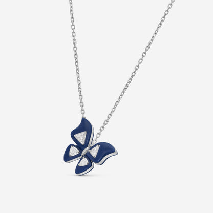 LUGANO - 18K White Gold Kite Diamond Necklace (Gross: 6.7gr.; DIA: 0.37ct. twd.) - 1339642