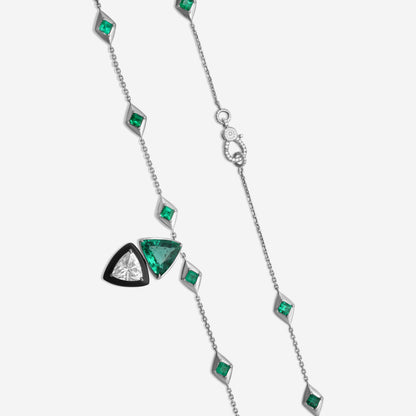 LUGANO - 18K White Gold Kite Diamond Necklace (Gross: 15.80gr.; DIA: 1.76ct. twd.) - 1372073
