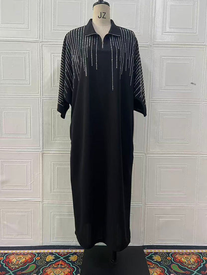 Autumn Printed Loose Women Wear Long Sleeve Dress