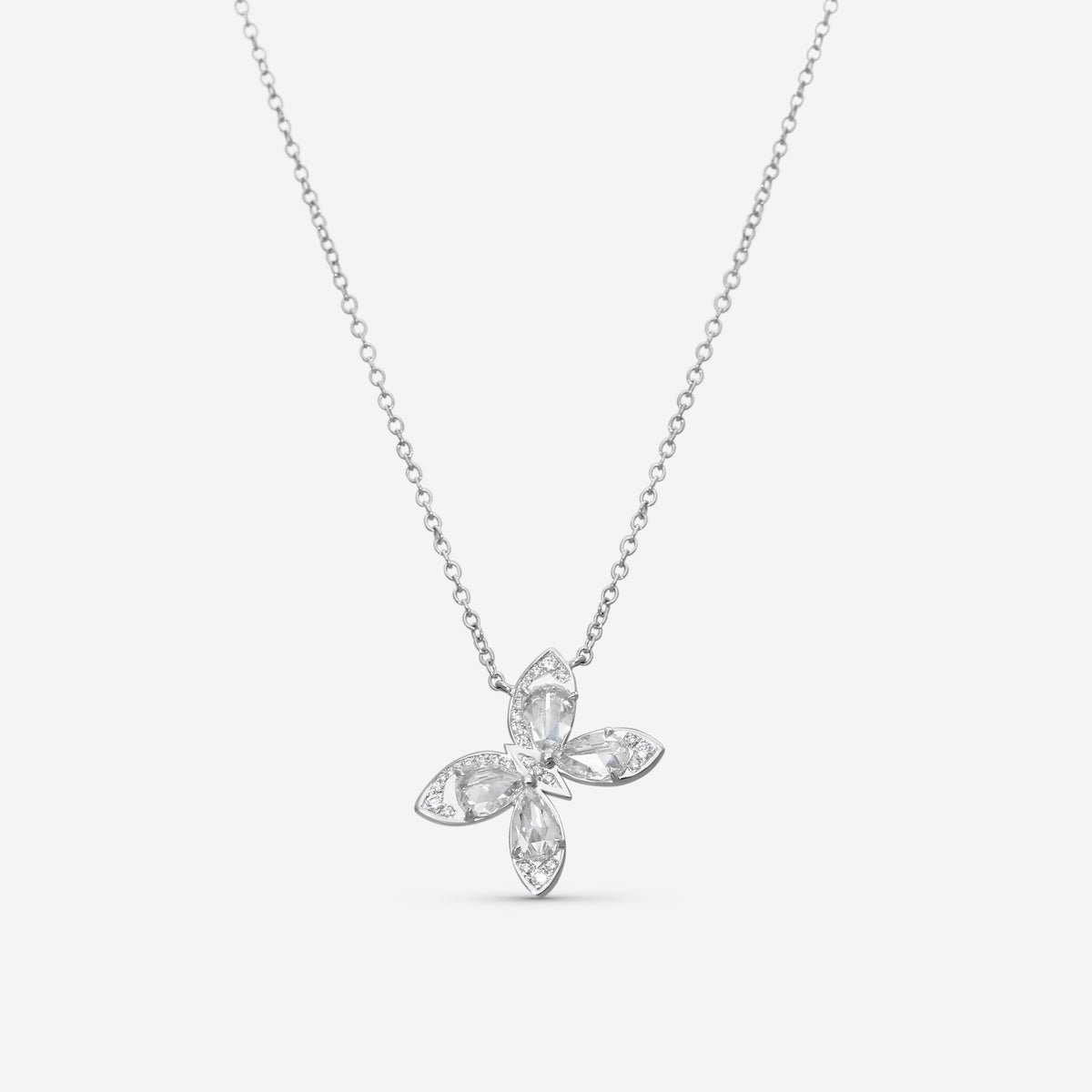 LUGANO - 18K White Gold Kite Diamond Necklace (Gross: 5.34 gr.; DIA: 1.62ct. twd.) - 1432216