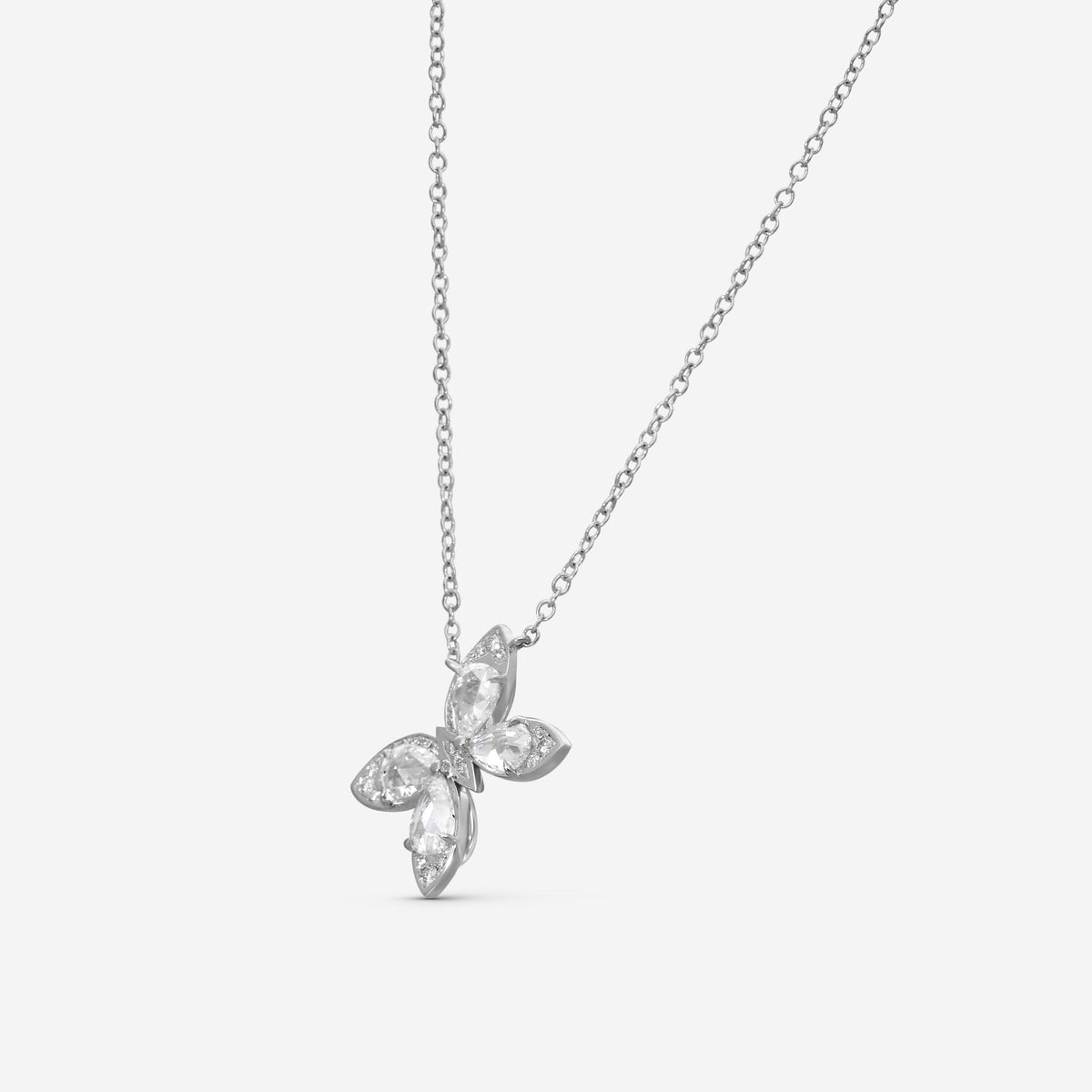 LUGANO - 18K White Gold Kite Diamond Necklace (Gross: 5.34 gr.; DIA: 1.62ct. twd.) - 1432216