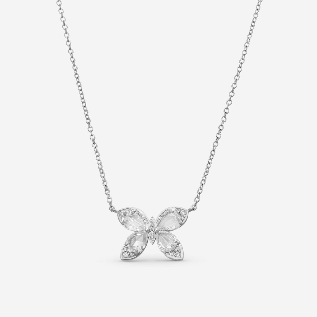 LUGANO - 18K White Gold Kite Diamond Necklace (Gross: 5.33 gr.; DIA: 1.46ct. twd.) - 1432218