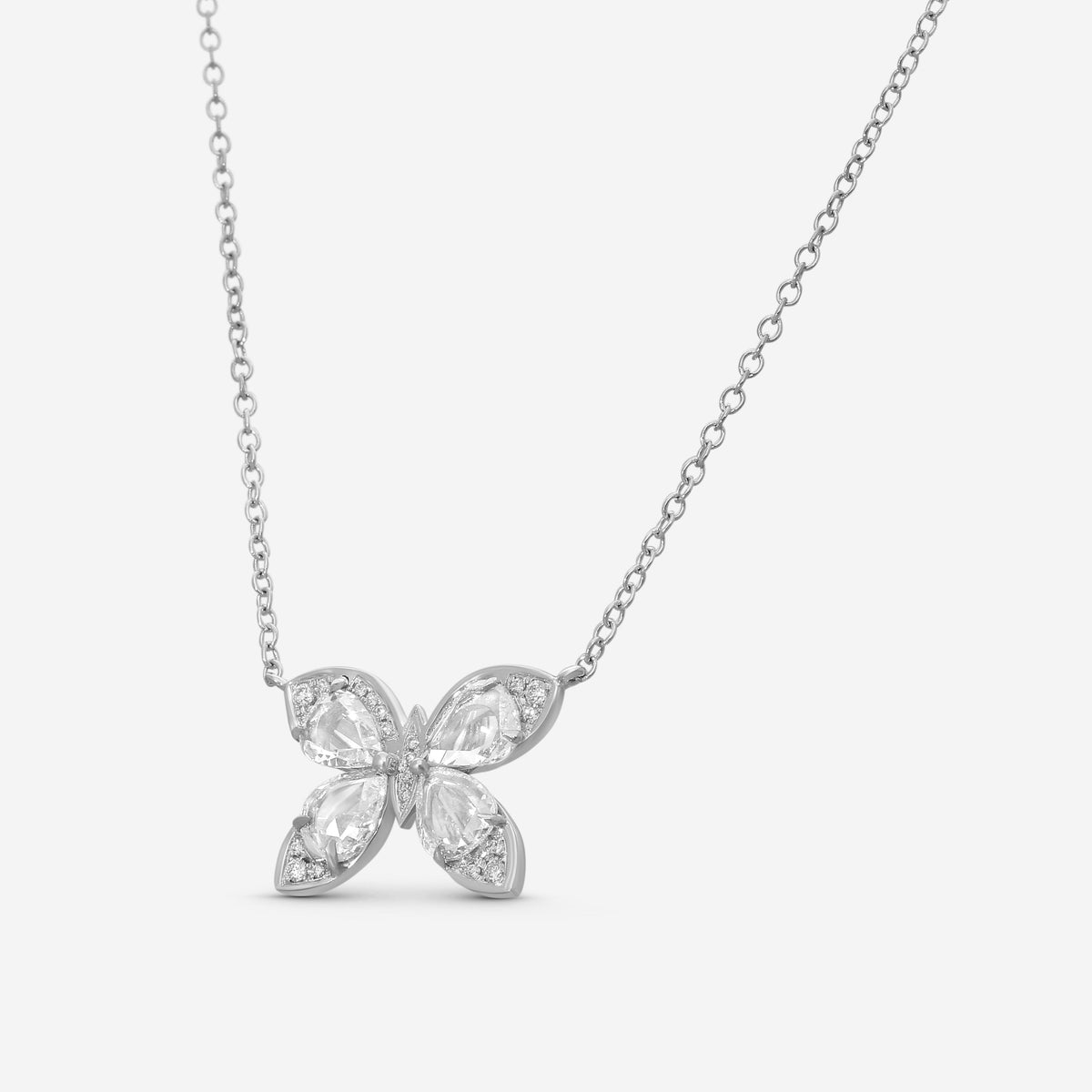 LUGANO - 18K White Gold Kite Diamond Necklace (Gross: 5.33 gr.; DIA: 1.46ct. twd.) - 1432218