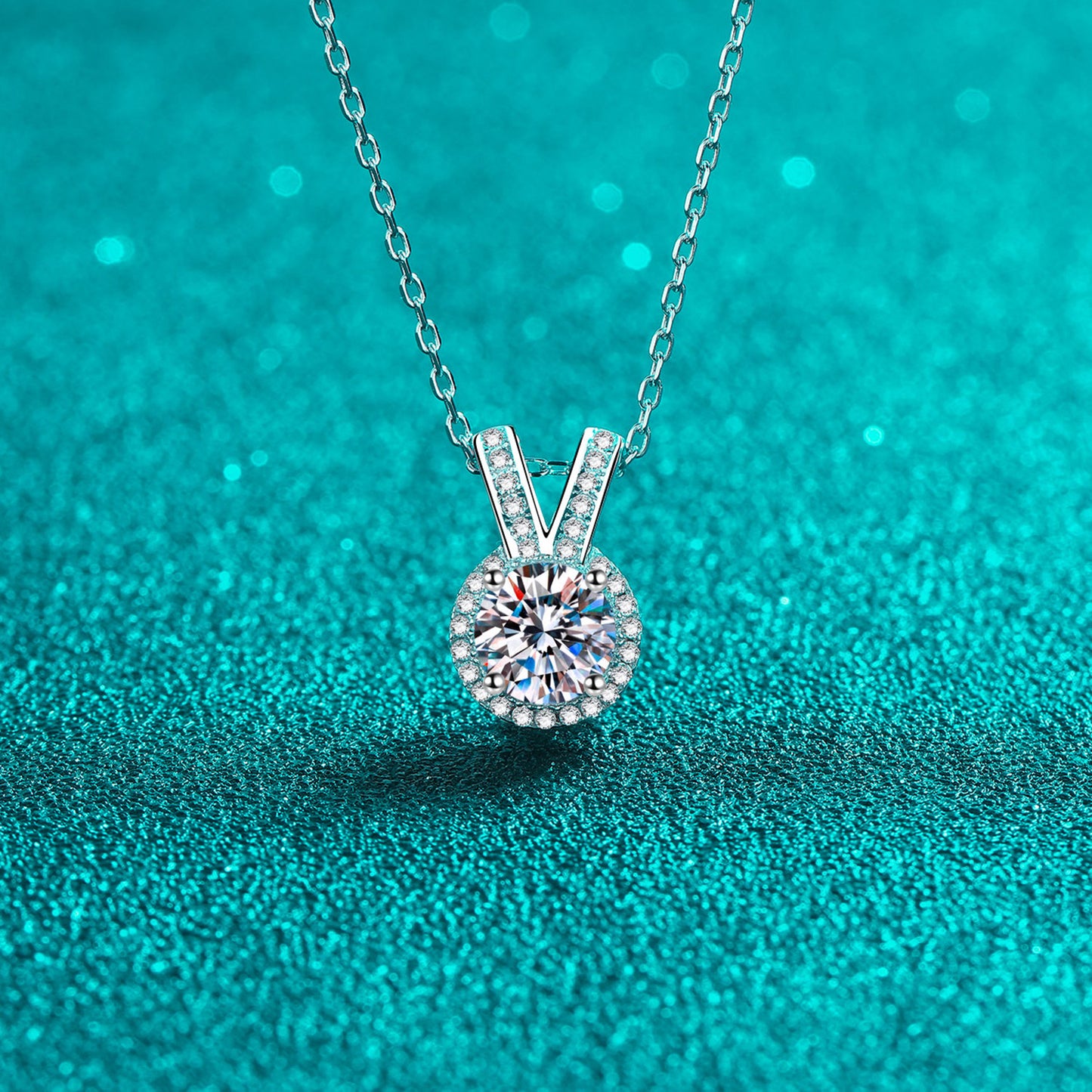 1 Carat Moissanite Rabbit Ears Shape Pendant Necklace - Undeniably LUXE