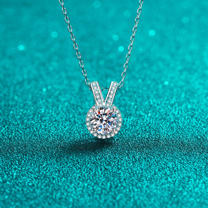 1 Carat Moissanite Rabbit Ears Shape Pendant Necklace - Undeniably LUXE