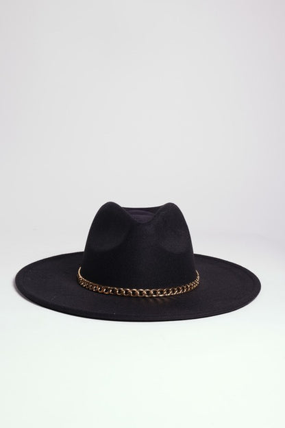 Chain Belt Fedora Hat - Undeniably LUXE