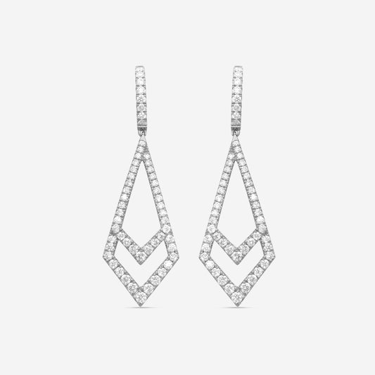 Mémoire - Essentials Kite 18K White Gold Diamond 1.68ct Drop Earrings CHH01K1-18KW