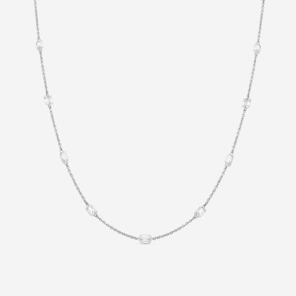 Lugano - 18KW Necklace With Baguetts (Gross Weight: 2.44 gr, DIA: 2.20ct twd FG/VS) - 1149460