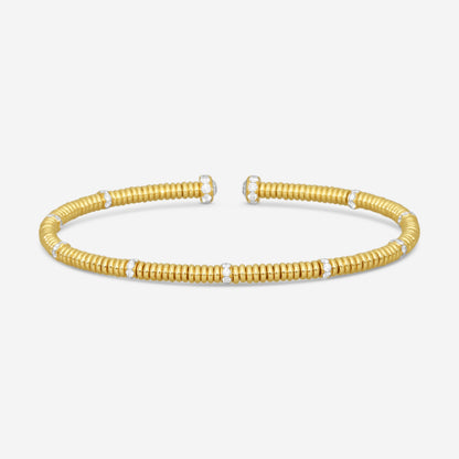 Lugano - 18KY Bangle With Diamonds (Gross Weight: 12.03 gr, DIA: 0.90ct twd FG/VS) - 226-36
