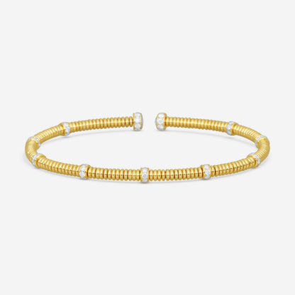 Lugano - 18KY Bangle With Diamonds (Gross Weight: 12.31 gr, DIA: 0.87ct twd FG/VS) - 226-39