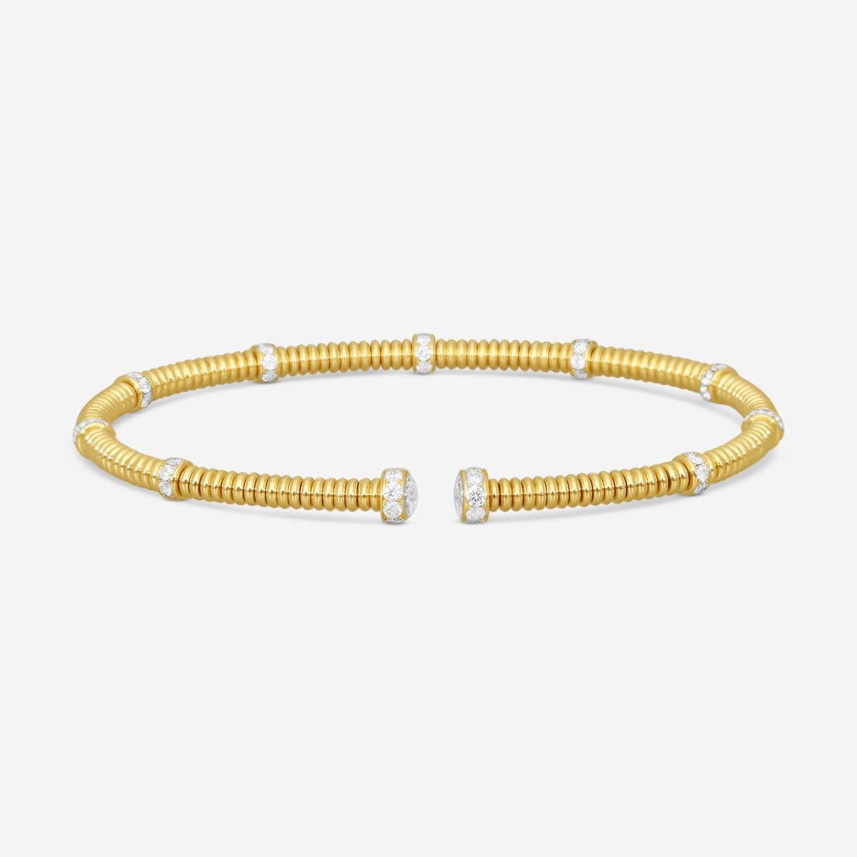 Lugano - 18KY Bangle With Diamonds (Gross Weight: 12.31 gr, DIA: 0.87ct twd FG/VS) - 226-39