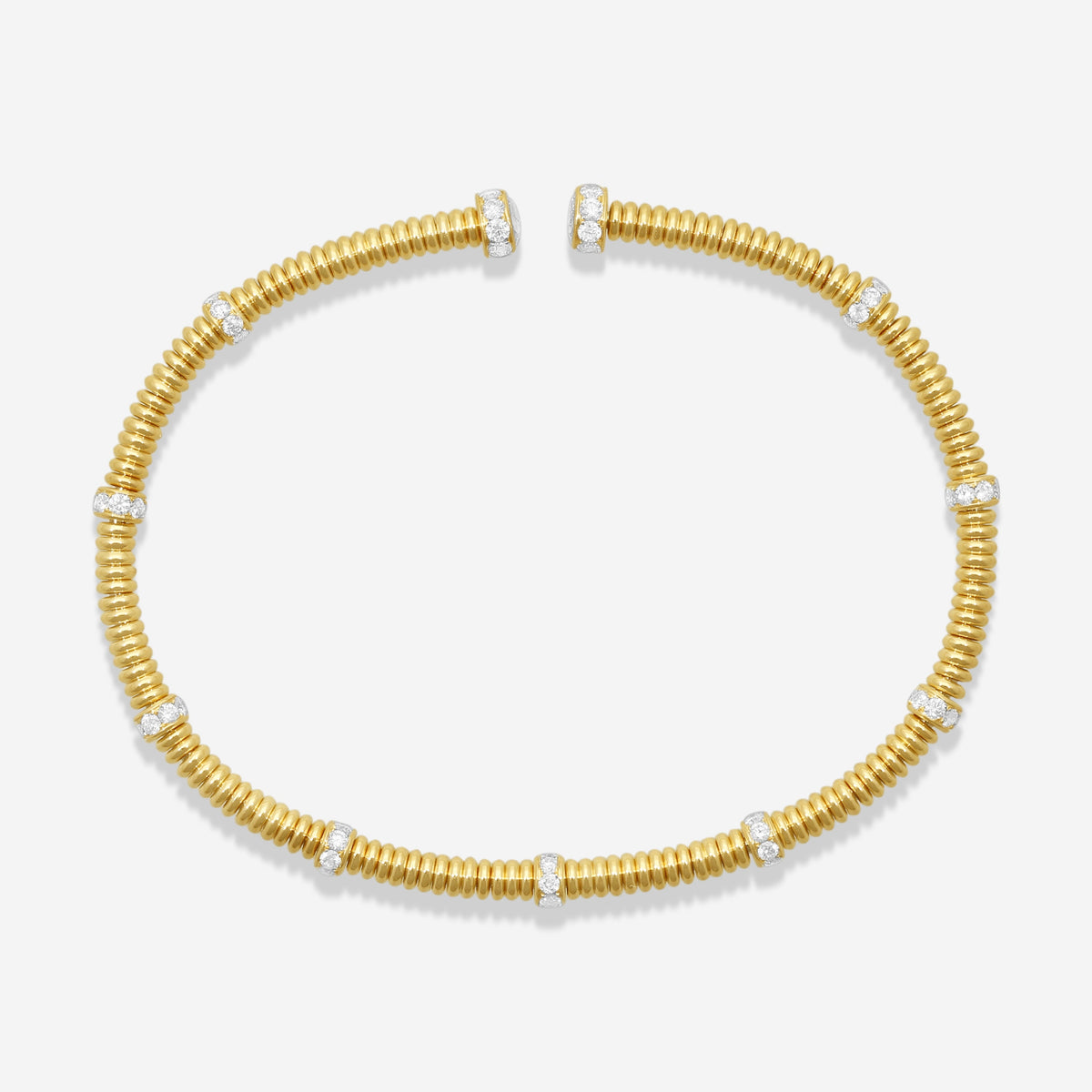 Lugano - 18KY Bangle With Diamonds (Gross Weight: 12.31 gr, DIA: 0.87ct twd FG/VS) - 226-39
