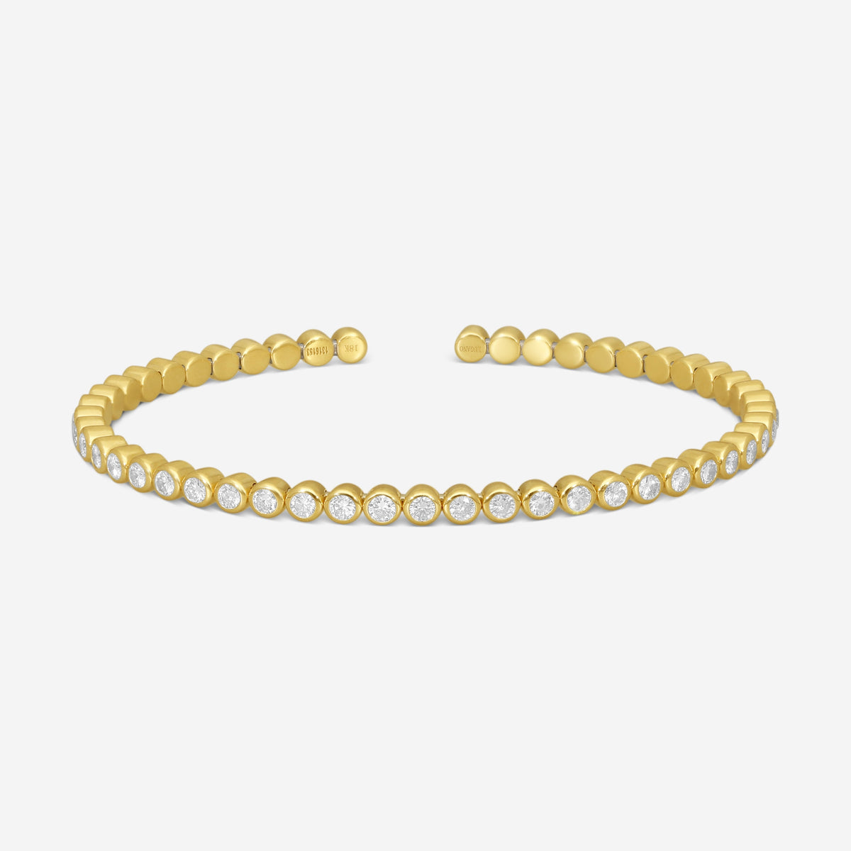 Lugano -18KY Diamond Bangle (Gross Weight: 11.09 gr, DIA: 2.13ct twd FG/VS) - 1316153