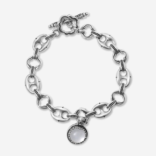 KONSTANTINO - "Ultra" (Link) - S/S MOP Doublet Bracelet - MOP Doublet, 9mm - BKJ695-313

Length: 7.5 INCHES
Retail $820.00