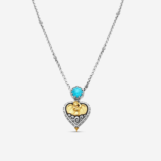 KONSTANTINO - "Angelic" 18K Gold & S/S Rock Crystal-Silika Doublet Necklace - KOMK4773-370-18

Length: 18 INCHES
Retail $2,230.00
