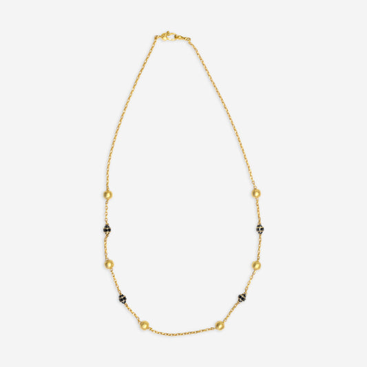 KONSTANTINO - "Callas" 18K Gold Blk Diamond Necklace - Blkdiamond, 0.849Ct - KOMK06041-18KT-110

Length: 18 INCHES
Retail $9,570.00
