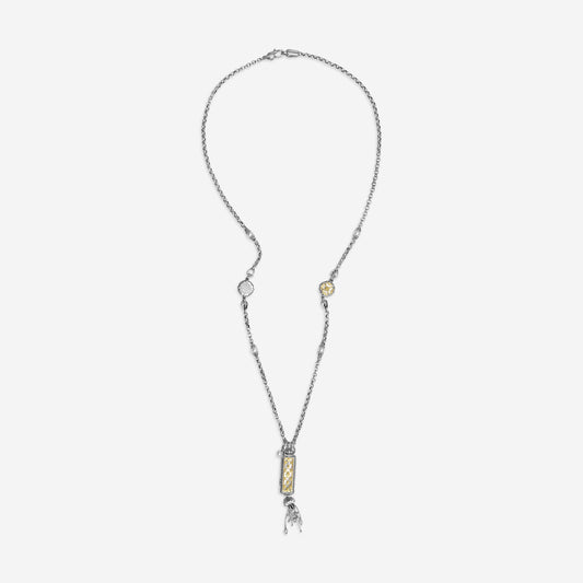 KONSTANTINO - "Hestia" 18K Gold & S/S MOP Pearl Necklace -  KOMK4732-280-28 2U

Length: 28 INCHES
Retail $1,270.00