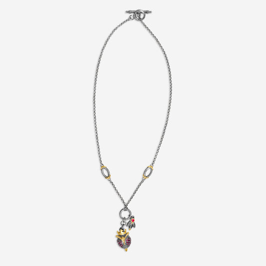 KONSTANTINO - "Paradise" 18K Gold & S/S  Necklace - Corundum, 1.50mm; Corundum, 2.25mm - KOKJ485-545-18

Length: 18 INCHES
Retail $2,900.00