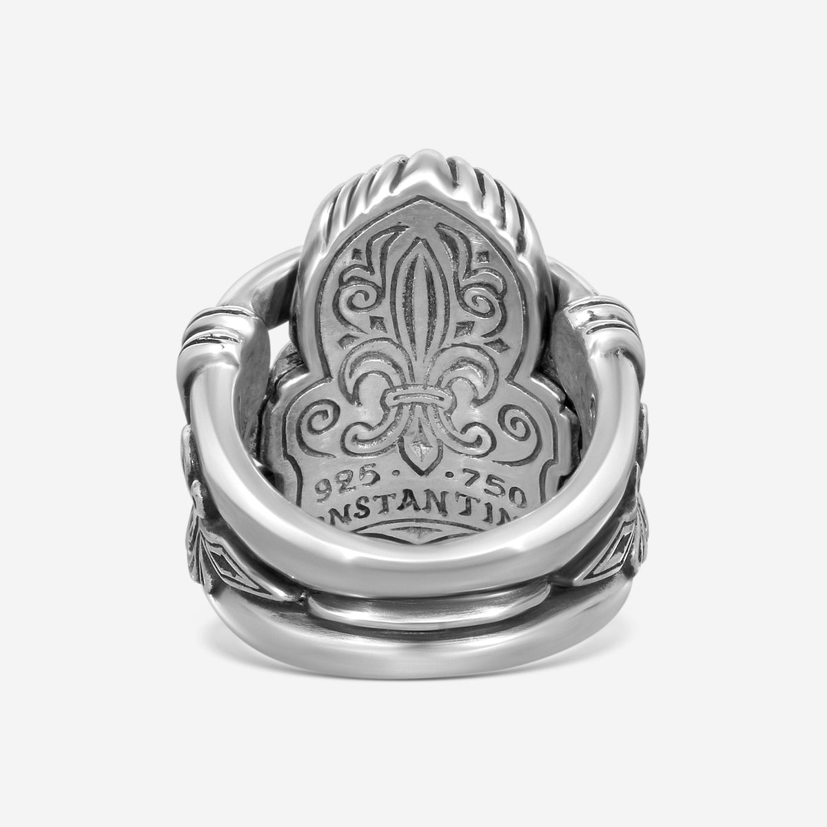 KONSTANTINO - "Minos" 18K Gold & S/S Diamond Lion Head Ring - DKJ736-130-109 S9