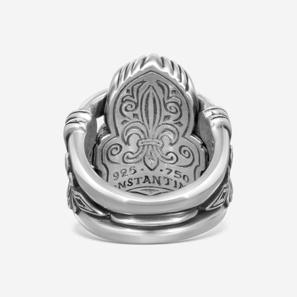 KONSTANTINO - "Minos" 18K Gold & S/S Diamond Lion Head Ring - DKJ736-130-109 S9