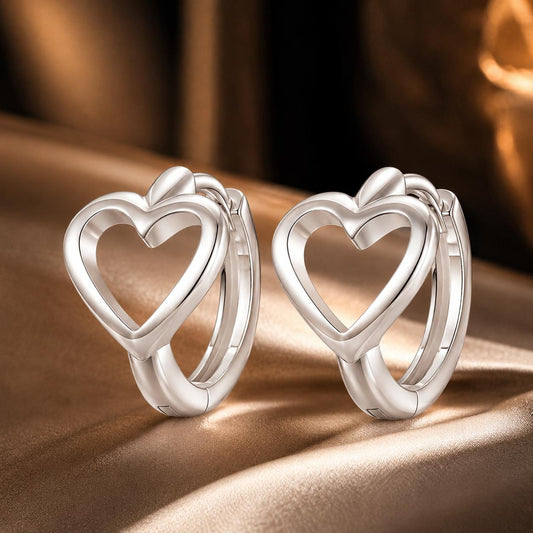 Sterling Silver White Gold Plated Earrings
