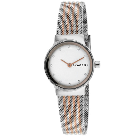 Freja White Dial Stainless Steel Watch