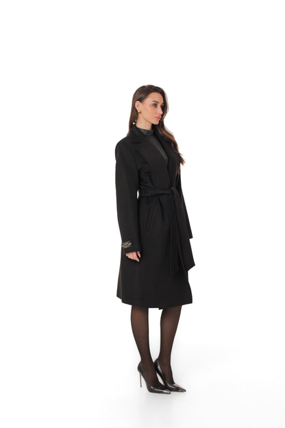 Lafayette Cashmere Blend Overcoat in Black