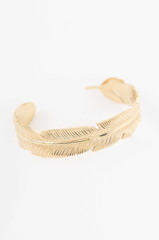 Feather Cuff Bracelet - Undeniably LUXE