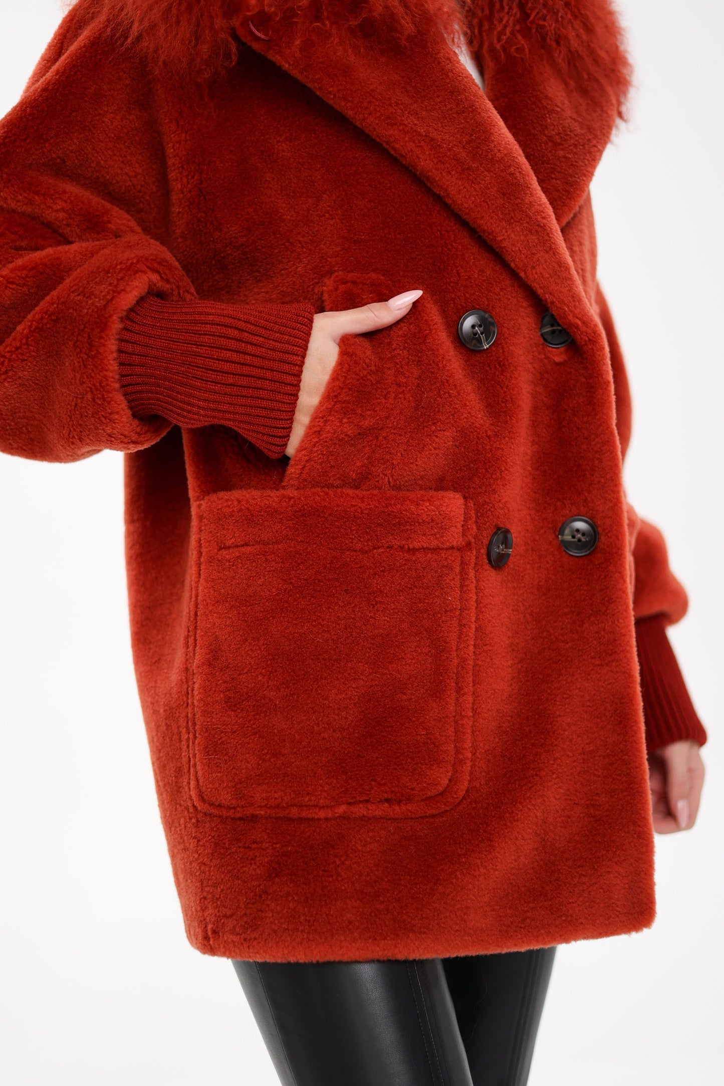Lama Fur Peruvian Wool Coat