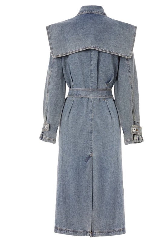 Luxe Denim Trench - Undeniably LUXE