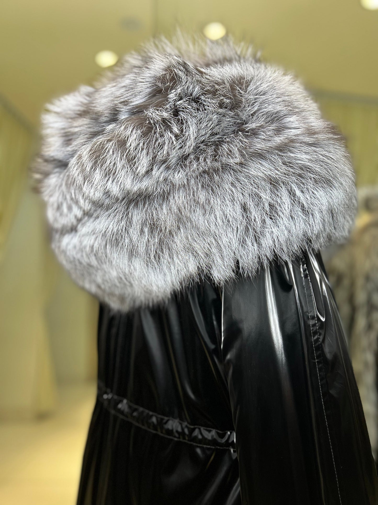 Silver Fox Fully Lined Hood Rabbit Insulated Parka