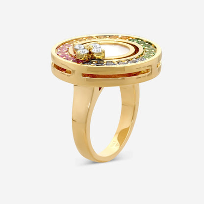 Roberto Coin Love in Verona 18K Yellow Gold Multistone Diamond Ring